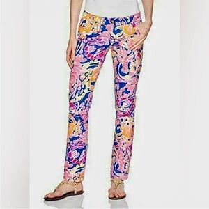 Lilly Pulitzer Vibrant Multicolor Patterned Callahan Chino Pants